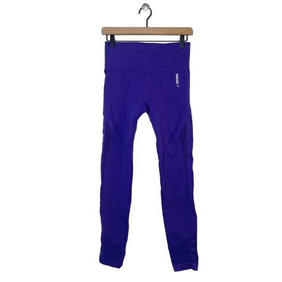 Gymshark Energy Seamless Leggings Womens Size XS Purple High Rise Athleisure - Picture 1 of 6